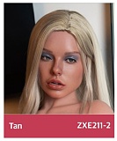 ZELEX 即納品トルソー SLEシリーズ ZXE201_5ヘッド+ZX91E-Tanボディ 欧米モデル実践向けセクシー添い寝美人ダッチワイフ