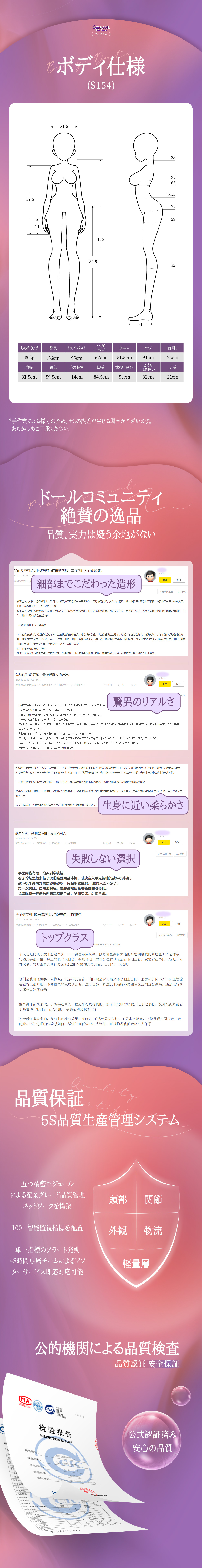 sinoドール　サイズ