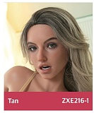 ZELEX 即納品トルソー SLEシリーズ ZXE201_5ヘッド+ZX91E-Tanボディ 欧米モデル実践向けセクシー添い寝美人ダッチワイフ