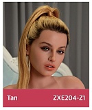ZELEX 即納品トルソー SLEシリーズ ZXE201_5ヘッド+ZX91E-Tanボディ 欧米モデル実践向けセクシー添い寝美人ダッチワイフ