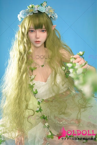 FUDOLL 超軽量化 29kg 169cm Hカップ ヘッド#J046艾莉塔（ailita）ROS口開閉機能付き フルシリコン製リアルドール 長いグリーンの髪と尖った耳エルフ等身大ラブドール