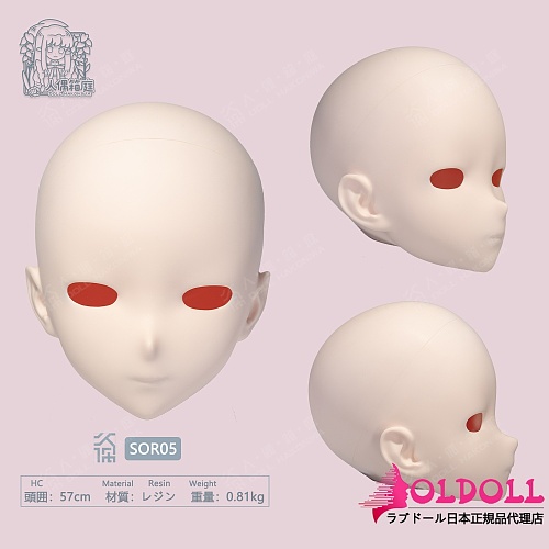 人偶箱庭（DOLL HAKONIWA ） SOR05 樹脂/レジンヘッド単体（ボディなし）アニメドール ご希望のキャラクターをカスタマイズ可能  等身大ラブドール