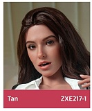 ZELEX 即納品トルソー SLEシリーズ ZXE218_W2ヘッド+ZX117Eボディ シリコン製 欧米系セクシー上半身ドール 紫レース下着を着たルソー人形