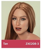 ZELEX 即納品トルソー SLEシリーズ ZXE218_W2ヘッド+ZX117Eボディ シリコン製 欧米系セクシー上半身ドール 紫レース下着を着たルソー人形