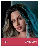 ZELEX 即納品トルソー SLEシリーズ ZXE218_W2ヘッド+ZX117Eボディ シリコン製 欧米系セクシー上半身ドール 紫レース下着を着たルソー人形