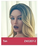 ZELEX 即納品トルソー SLEシリーズ ZXE218_W2ヘッド+ZX117Eボディ シリコン製 欧米系セクシー上半身ドール 紫レース下着を着たルソー人形