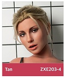 ZELEX 即納品トルソー SLEシリーズ ZXE218_W2ヘッド+ZX117Eボディ シリコン製 欧米系セクシー上半身ドール 紫レース下着を着たルソー人形