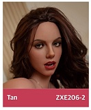 ZELEX 即納品トルソー SLEシリーズ ZXE218_W2ヘッド+ZX117Eボディ シリコン製 欧米系セクシー上半身ドール 紫レース下着を着たルソー人形