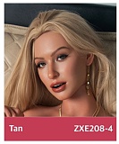 ZELEX 即納品トルソー SLEシリーズ ZXE218_W2ヘッド+ZX117Eボディ シリコン製 欧米系セクシー上半身ドール 紫レース下着を着たルソー人形