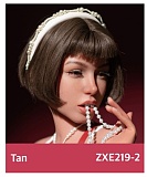 ZELEX 即納品トルソー SLEシリーズ ZXE218_W2ヘッド+ZX117Eボディ シリコン製 欧米系セクシー上半身ドール 紫レース下着を着たルソー人形