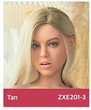 ZELEX 即納品トルソー SLEシリーズ ZXE218_W2ヘッド+ZX117Eボディ シリコン製 欧米系セクシー上半身ドール 紫レース下着を着たルソー人形