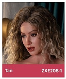 ZELEX 即納品トルソー SLEシリーズ ZXE218_W2ヘッド+ZX117Eボディ シリコン製 欧米系セクシー上半身ドール 紫レース下着を着たルソー人形