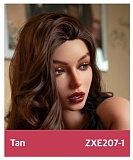 ZELEX 即納品トルソー SLEシリーズ ZXE218_W2ヘッド+ZX117Eボディ シリコン製 欧米系セクシー上半身ドール 紫レース下着を着たルソー人形