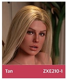 ZELEX 即納品トルソー SLEシリーズ ZXE218_W2ヘッド+ZX117Eボディ シリコン製 欧米系セクシー上半身ドール 紫レース下着を着たルソー人形