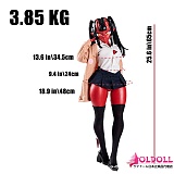 MRLSEXDOLL 巨乳アニメドール 65cm PVCヘッドmeru3.0+シリコンボディ 人気なキャラクター小悪魔セクシーフィギャア人形 宣伝画像と同じ制服も付属