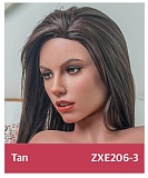 ZELEX 即納品トルソー SLEシリーズ ZXE218_W2ヘッド+ZX117Eボディ シリコン製 欧米系セクシー上半身ドール 紫レース下着を着たルソー人形