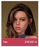 ZELEX 即納品トルソー SLEシリーズ ZXE218_W2ヘッド+ZX117Eボディ シリコン製 欧米系セクシー上半身ドール 紫レース下着を着たルソー人形