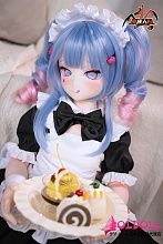 MOZU DOLL 【A級】115cm  兔子洞（tuzidong)ちゃん 青髪ツインテールの可憐なアニメドール メイド制服等身大フィギュア 宣伝画像と同じ制服も付属