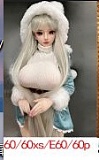 Mini Doll ミニドール  60cm（60P）#埃吉尔ちゃん コスプレドール ソフトビニール製ヘッド+シリコン製ボディ ミニタイプラブドール 巨乳女性素体 フィギュア