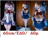 Mini Doll ミニドール  60cm（60P）#埃吉尔ちゃん コスプレドール ソフトビニール製ヘッド+シリコン製ボディ ミニタイプラブドール 巨乳女性素体 フィギュア