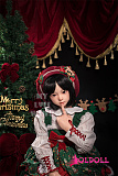 My Loli Waifu 127cm Aカップ #92B こはるKoharuヘッド フルシリコン製 ROS口開閉機能選択可能 貧乳系少女ダッチワイフ サンタドレスを着た可愛い人形