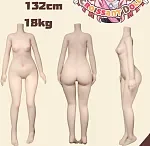 羊角社doll（Croissant Doll）128cm 巨乳 #B02 小胡狼ヘッド 軟性シリコンヘッド+S-TPE製ボディ ろり系巨乳セクシーアニメドール
