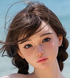 YFDOLL 156cm リアル皮膚版 爆乳Iカップ ヘッド#3 桃子（taozi）高級シリコンラブドール 近所の女の子人形 黒縁メガネ娘