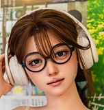 YFDOLL 156cm リアル皮膚版 爆乳Iカップ ヘッド#3 桃子（taozi）高級シリコンラブドール 近所の女の子人形 黒縁メガネ娘