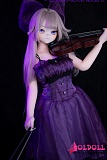 JSL DOLL 146cm 小蝶（xiaodie）ヘッド 紫色のドレスの等身大リアル製セクシーフィギュア ソフトビニールヘッド+tpeボディ 宣伝画像と同じ制服も付属