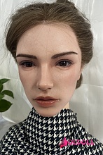 Real girl(A工場) Lシリーズ 欧米ヘッドL17 高級職人メイク シリコン製等身大人形の頭単品 ｍ16のヘッド単体 ROS口開閉機能付き