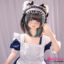 JSL DOLL 136cm 大柴喵（dacaimiao）ヘッド  メイド服と猫耳カチューシャの癒し等身大フィギュア ソフトビニール製頭部 TPE製ボディ 宣伝画像と同じ制服も付属
