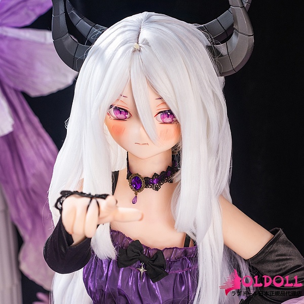JSL DOLL 136cm 大日奈（darinai）ヘッド  黒い悪魔の角の冠のサキュバスのコスプレアニメラブドール ソフトビニール製頭部+TPE製ボディ 宣伝画像と同じ制服も付属