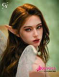 TOP-CYDOLL トルソー 110cm Gカップ Lindsay ROSヘッド フルシリコン製 欧米フェイス 天使のようなラブドール 宣伝写真と同じエルフ付け耳も付属