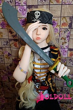 JYDOLL 132cm バスト平 ＃133ヘッド TPE製可愛いロリ系タイプ海賊風リアルラブドール お客様撮影写真