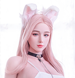 Doll Senior リアル皮膚ボディ170cm Hカップ 最新作#27 凛纱Linshaヘッド セクシーなラブドール 白バニー風コスチューム