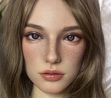 Real girl リアル皮膚163cm Eカップ  L14ヘッド 超軽量化ドール 宣伝画像フルシリコン製 ROS口開閉機能付き 長いダークブラウンの髪 大人系等身大セクシーラブドール リアルドール