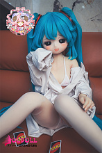 羊角社doll（Croissant Doll）132cm バスト小 初音ヘッド  手描きメイク ソフトビニール製ヘッド+S-TPEボディ アニメドール 軽く抱きやすい