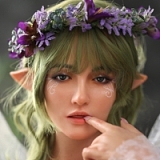 Real lady 159cm Hカップ R8ヘッド シリコン製リアルドール 金髪ロングヘアが流れる欧米系人形 グラマースタイル