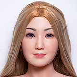Real lady 159cm Hカップ R8ヘッド シリコン製リアルドール 金髪ロングヘアが流れる欧米系人形 グラマースタイル