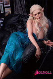 Real lady 159cm Hカップ R8ヘッド シリコン製リアルドール 金髪ロングヘアが流れる欧米系人形 グラマースタイル