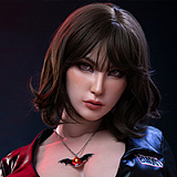 Real lady 159cm Hカップ R8ヘッド シリコン製リアルドール 金髪ロングヘアが流れる欧米系人形 グラマースタイル