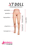 XTDOLL 下半身トルソー 105cm フルシリコン製美脚モデル 下半身ドール 超ソフトな触感 省スペースで実用