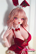 ElsaBabe アニメドール 140cm RAD043 浅香萌里 ボディ材質選択可 萌え系アダルト人形 淡いピンクカラーのふんわりウェーブヘア