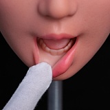 Rainstorm doll シームレスドール 145cm AAカップ  2番目の猫ヘッドあやこ シリコン製リアル皮膚ボディ 貧乳学園風リアルドール