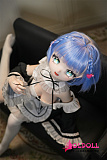 MW Girl(魔物姫) アニメドール 小姆（xiaomu)ヘッド 宣伝画像はシリコン製85cmバスト小ボディ 淡いブルーのショートボブの可愛いフィギュア 宣伝画像と同じ制服も付属