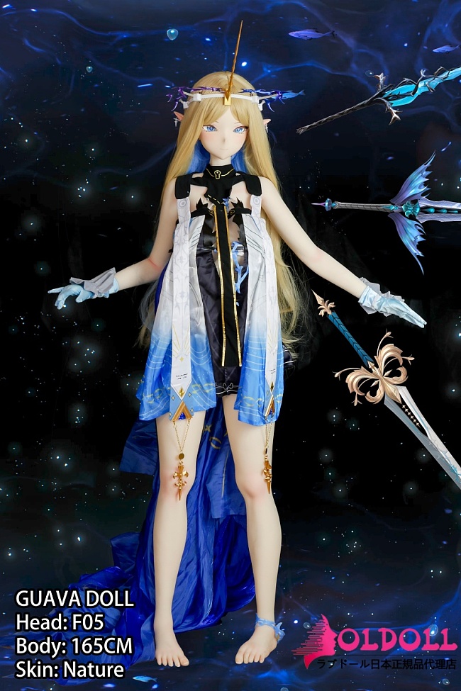 guavadoll（グアバ）番石榴 165cm Gカップ F06ヘッド ビニール（PVC）ヘッド+TPEボディ キャラクターコスプレドール  等身大巨乳系アニメラブドール 1：1 等身大セクシーフィギュア ジョイントM16 他社と交換可能 138-168cmのボディに適用 ナチュラル肌色
