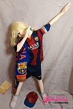 [お客様撮影写真] JYDOLL 132cm バスト平 ＃151ヘッド TPE製ドール サッカー衣装に着せる可愛いロリータドール