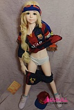 [お客様撮影写真] JYDOLL 132cm バスト平 ＃151ヘッド TPE製ドール サッカー衣装に着せる可愛いロリータドール
