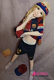 [お客様撮影写真] JYDOLL 132cm バスト平 ＃151ヘッド TPE製ドール サッカー衣装に着せる可愛いロリータドール
