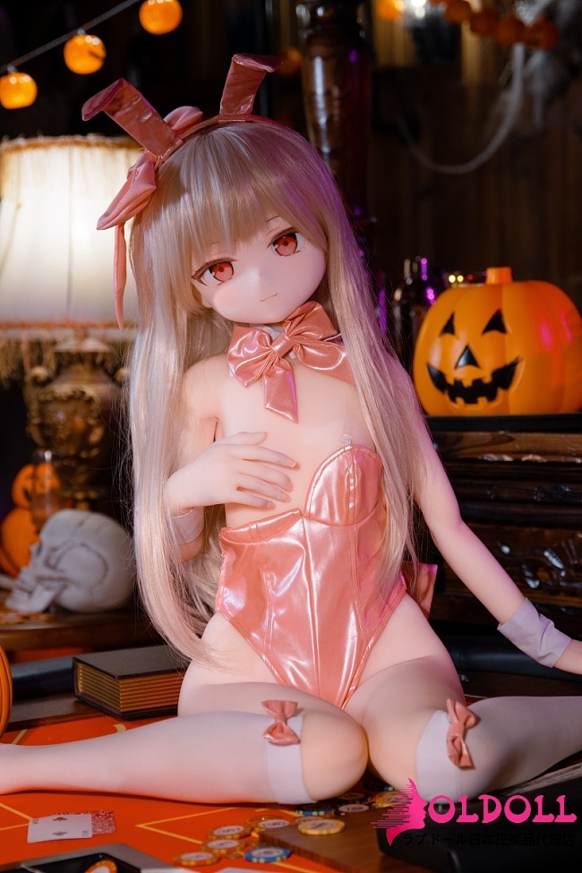 羊角社doll（Croissant Doll）141cm AAカップ#B02 小女警ヘッド 手描くメイクアニメドール ビニールヘッド+S-TPE製ボディ バニーガール制服セクシーフィギュア
